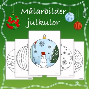 Målarbilder - Julkulor
