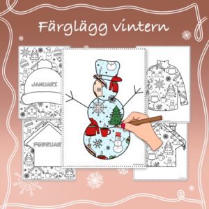Målarbilder & bokmärken - Vinter