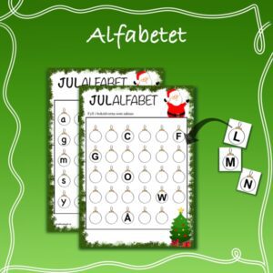 Alfabet med jultema