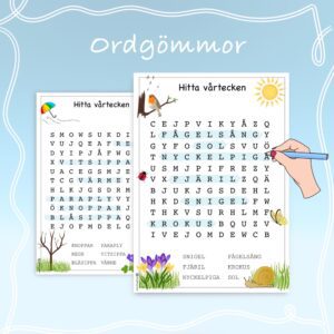 Ordgömmor med vårtecken