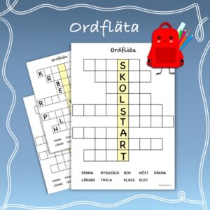 Ordfläta - Skolstart