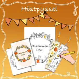 Höstpyssel - Bokmärken, målarbild & kort