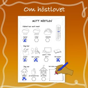 Om höstlovet - Färglägg och berätta
