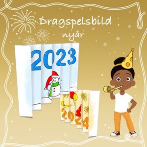 Dragspelsbild med bildstöd - Nyår