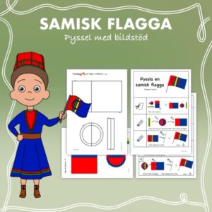 Samisk flagga - Pyssel med bildstöd