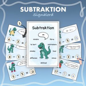 De fyra räknesätten: Subtraktion signalord