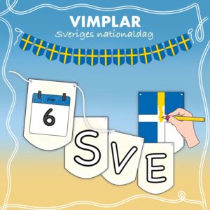 Vimplar till Sveriges nationaldag