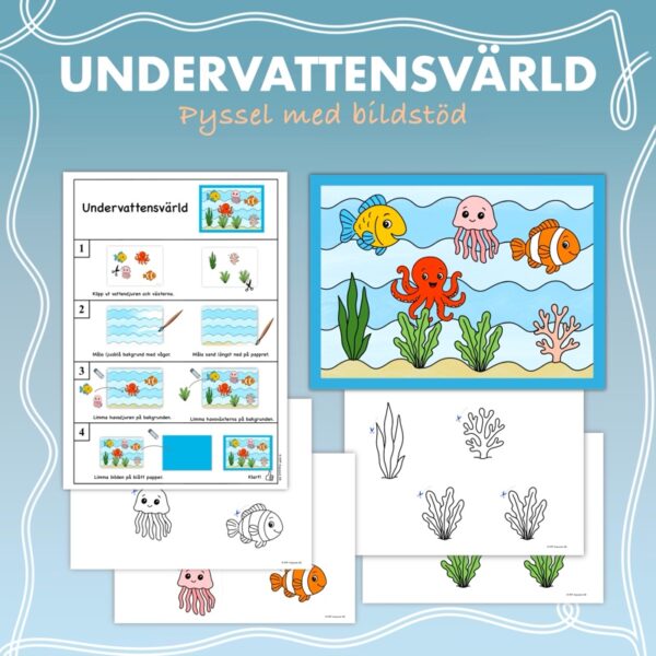 Undervattensvärld - Pyssel med bildstöd