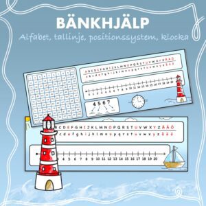 Bänkhjälp – Alfabet, tallinje och matematikstöd