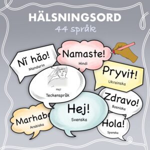 Pratbubblor - Hälsningsord 44 språk