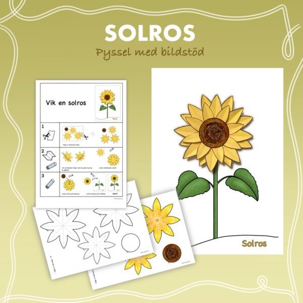 Solros - Pyssel med bildstöd
