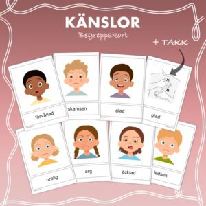 Känslor - Begreppskort med TAKK