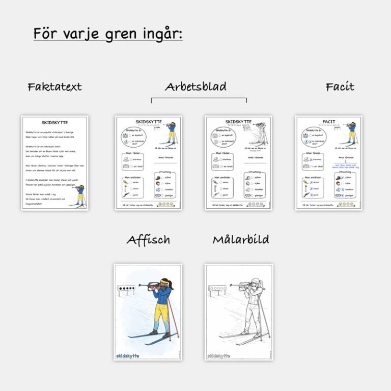 Materialpaket – Fakta om 8 Vinter-OS grenar - NPF anpassat