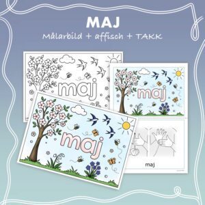 Maj - Målarbild, affisch och TAKK