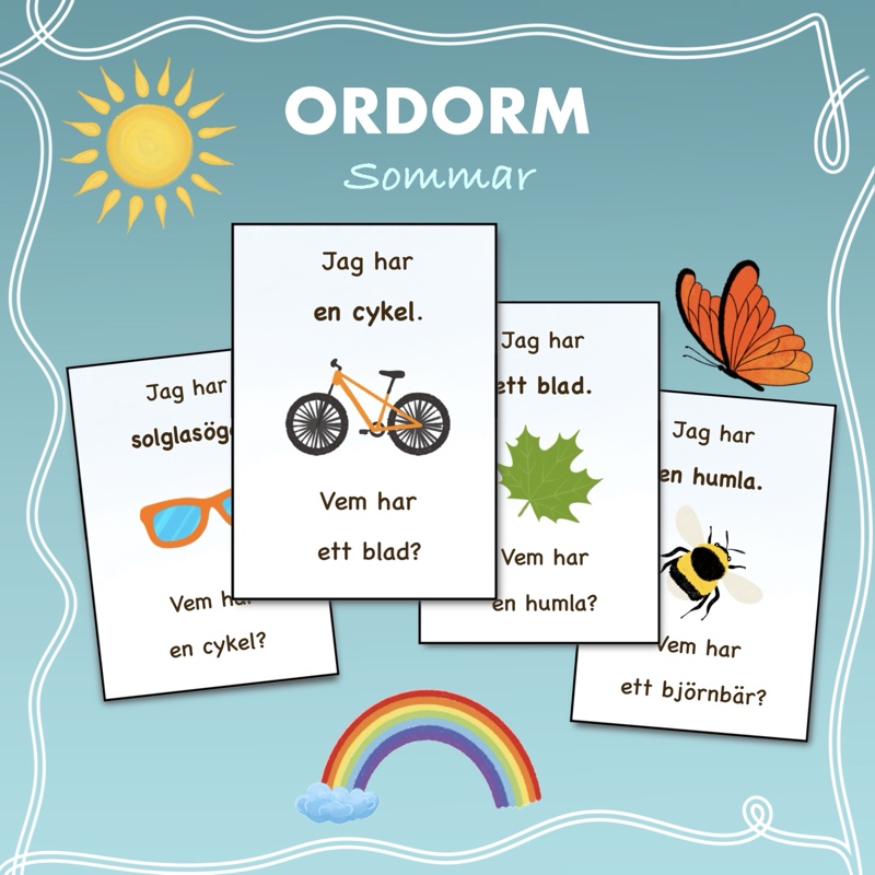 Ordorm med sommartema