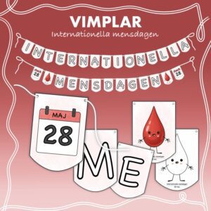 Vimplar till internationella mensdagen