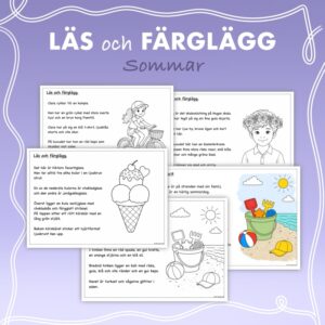 Läs och färglägg - Sommar