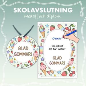 Medalj och diplom till skolavslutningen
