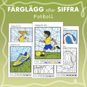 Färglägg efter siffra - Fotboll