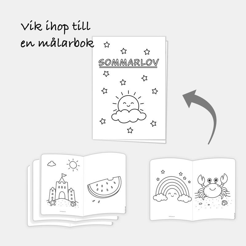Mini målarbok - Sommarlov - Bild 3