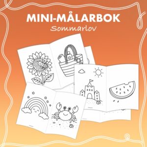 Mini målarbok - Sommarlov