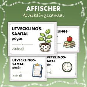 Affischer - Utvecklingssamtal pågår