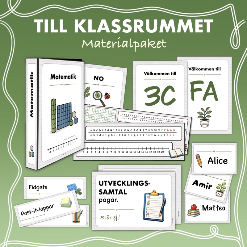 Materialpaket skolstart - Till klassrummet
