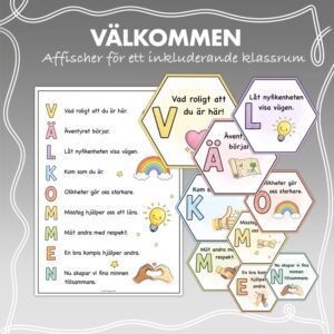 Välkommen - Affischer för ett inkluderande klassrum