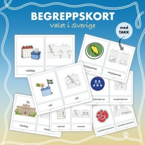 Valet i Sverige - Begreppskort med TAKK