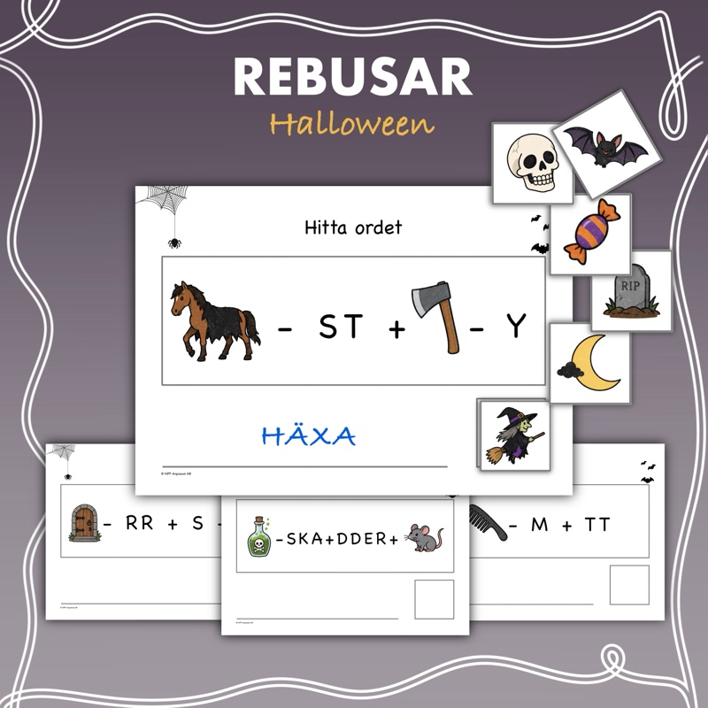 Rebusar med halloweentema